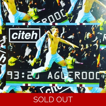 100 X Aguerooo 9cm x 6cm Stickers